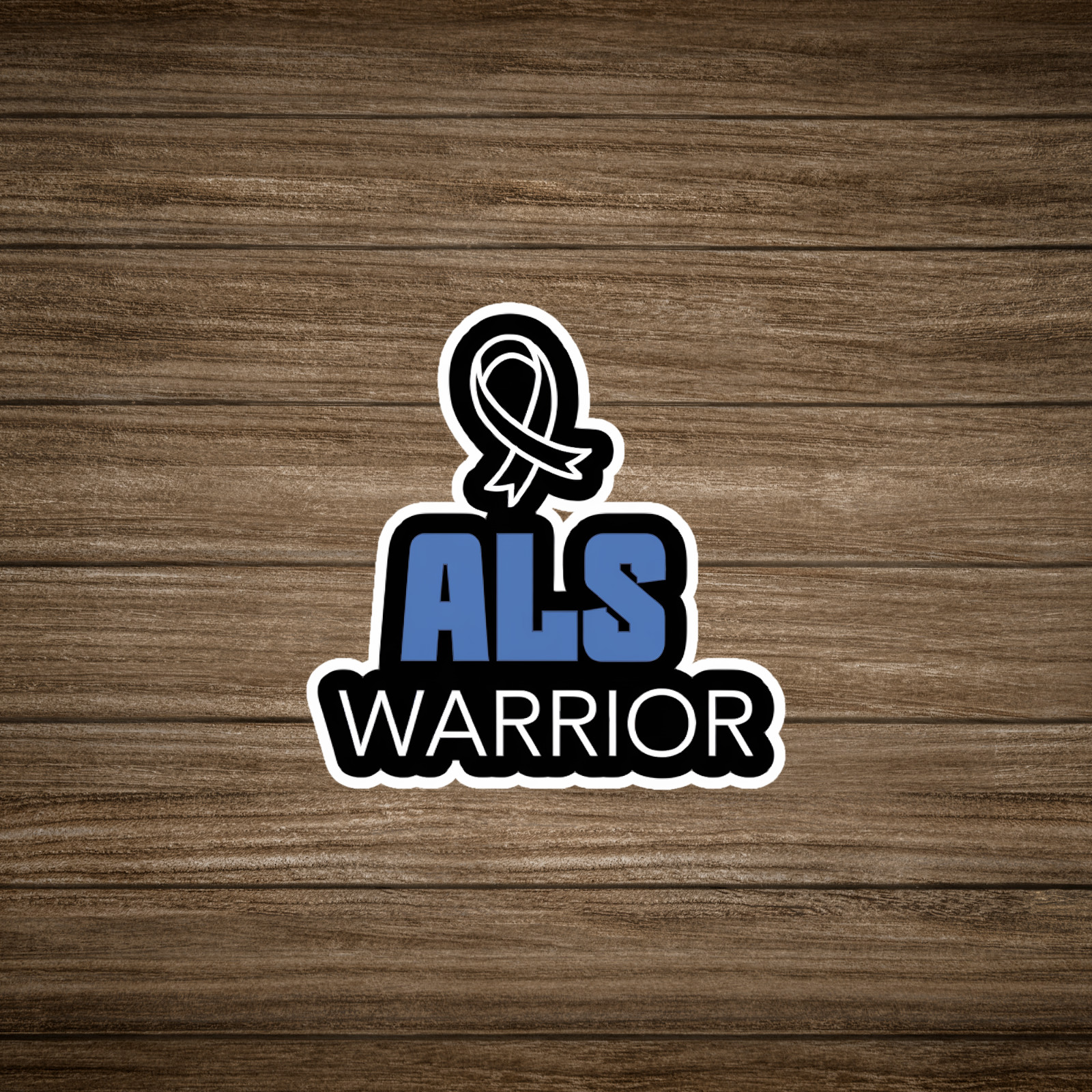 ALS Warrior Support Ribbon Sticker – Raise Awareness for Lou Gehrig’s Disease #2