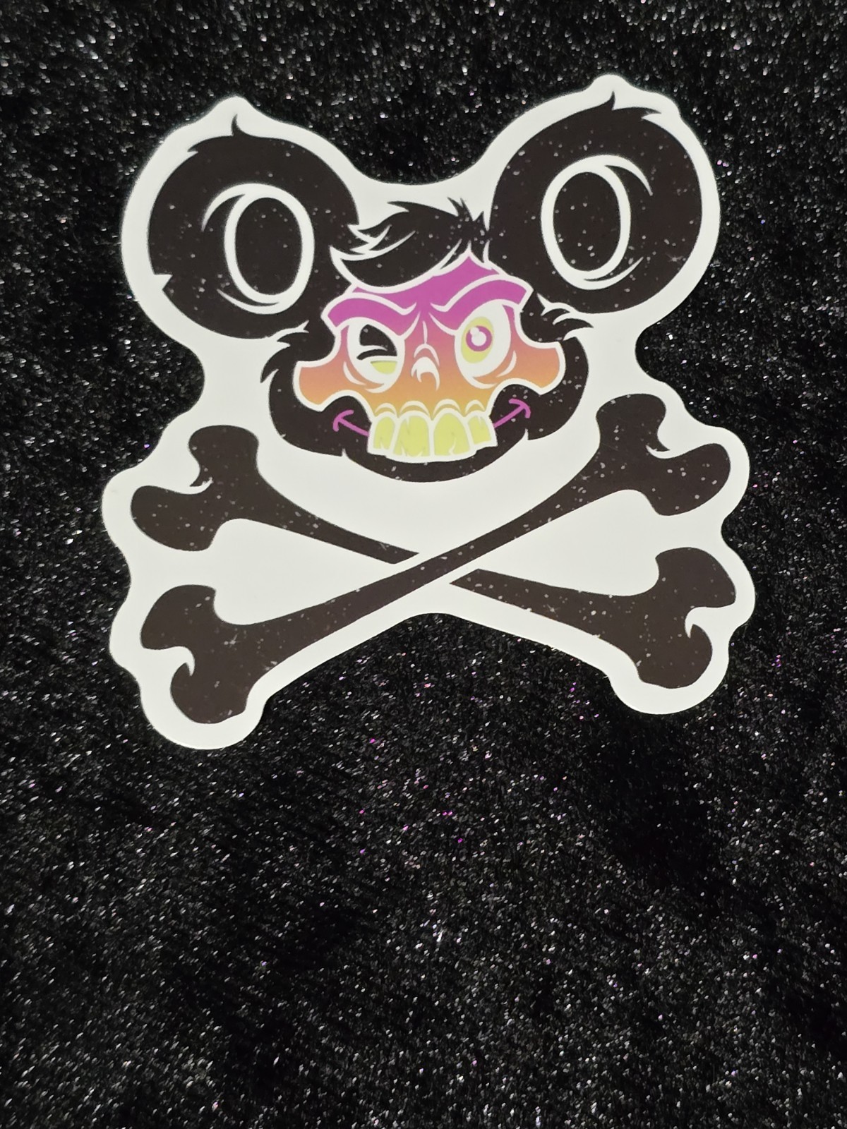 Furry Skull and Crossbones 2.5″ Vinyl Sticker