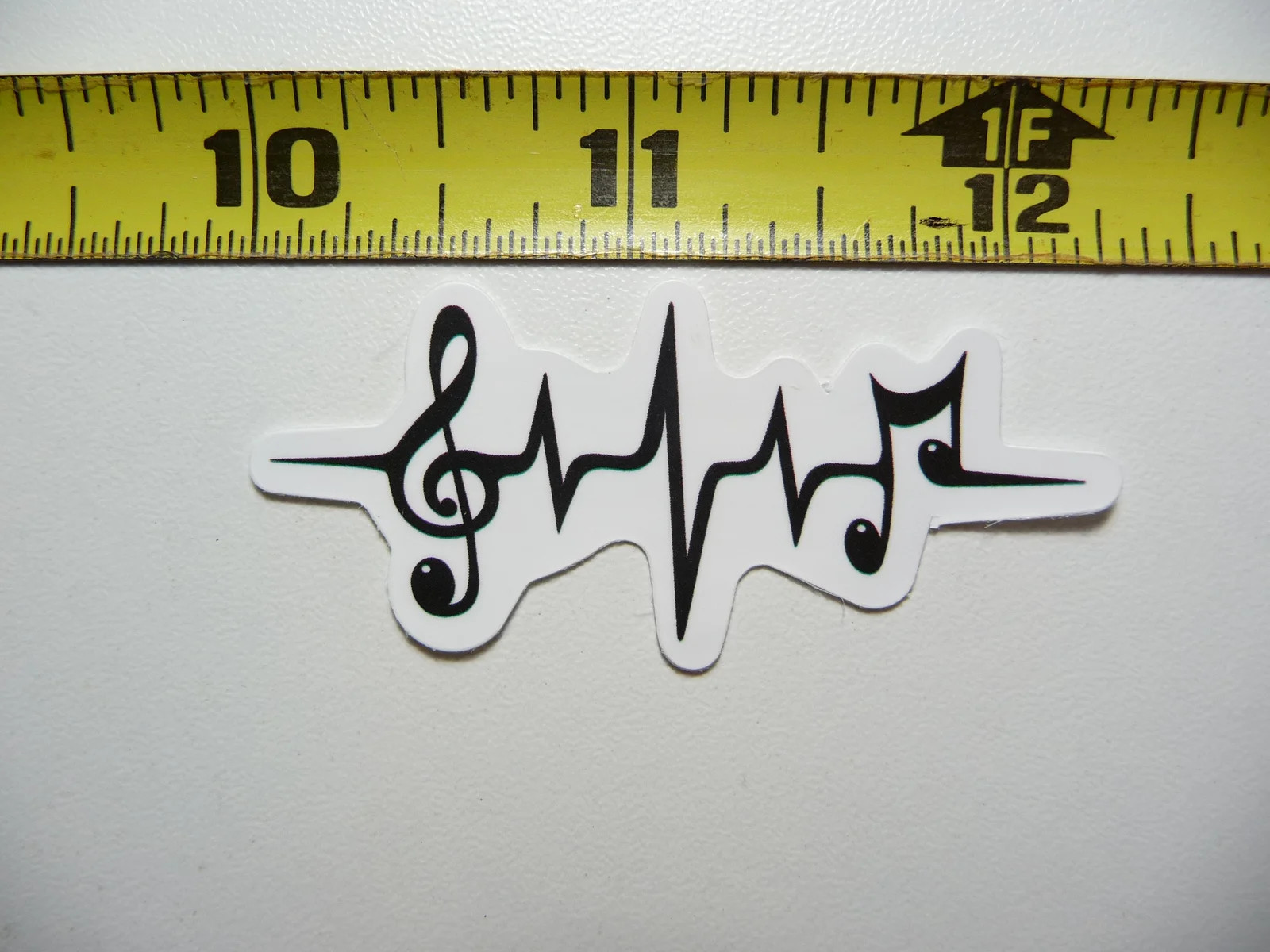 LIFELINE HEARTBEAT MUSIC NOTES SMALL STICKER DECAL BAND SONGS MUSICIAN