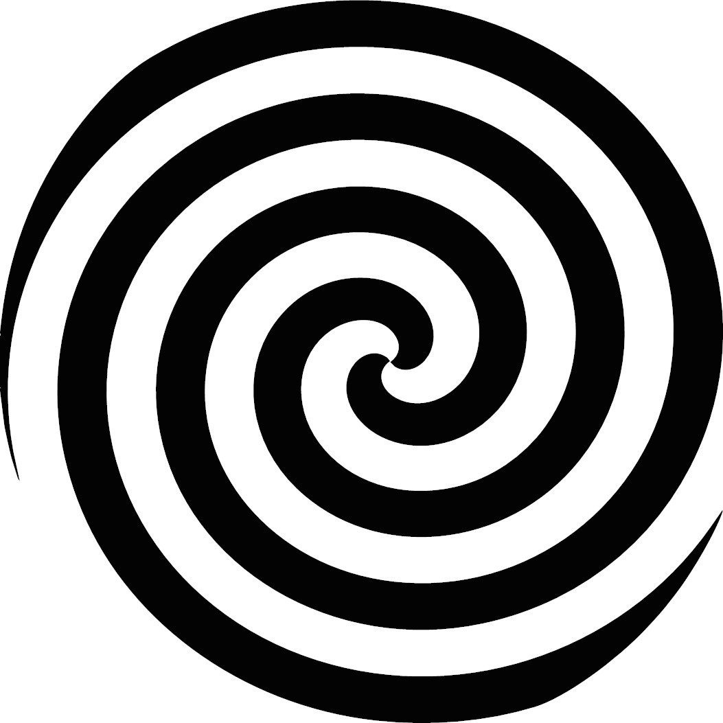 Small Hypnosis Spiral Decal Sticker Choose Color For Walls Car Laptop