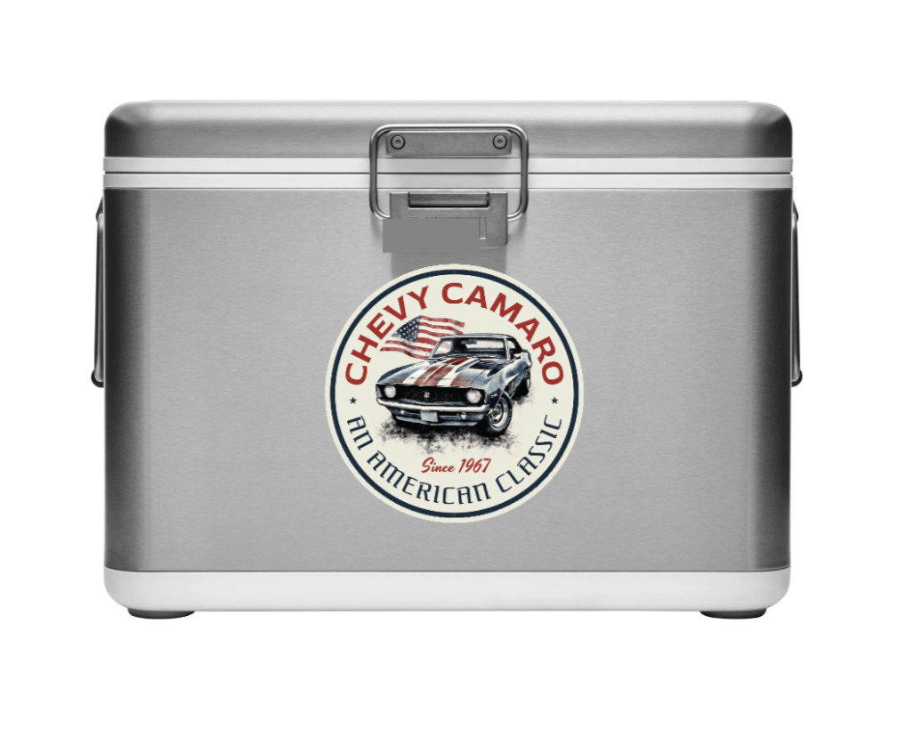 Car Classics “Camaro” – 4″ Handcrafted Vinyl Decal Cooler Vehicle Laptop Tumbler