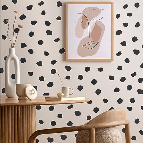 500 Pieces Irregular Polka Dots Wall Stickers Wall Decals Peel and Stick Black