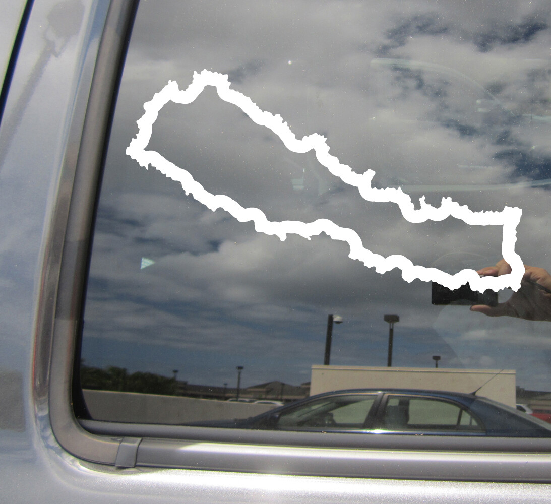 Nepal Country Outline Kathmandu Asia Car Truck Window Vinyl Decal Sticker 07222