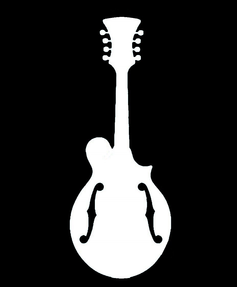 2-Pack J1015 Mandolin Decal for Car Truck SUV Bluegrass Music Banjo Fiddle