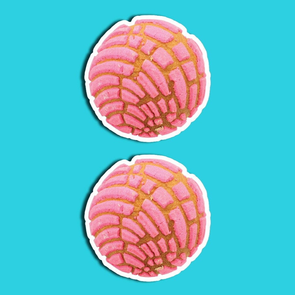 Pink Concha Sticker, Includes Two (2) Stickers, Pink, Concha, Cute, Decal, Gifts