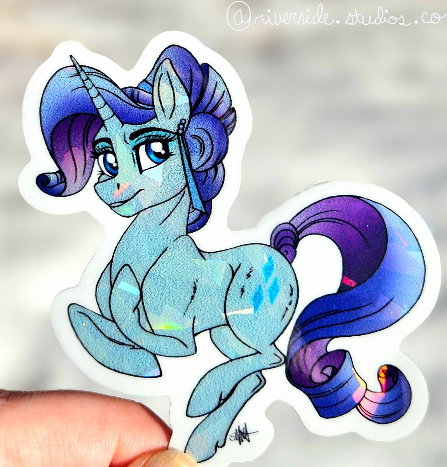 Crystal Rarity Vinyl Holo Sticker 3″ Original Art My Little Pony