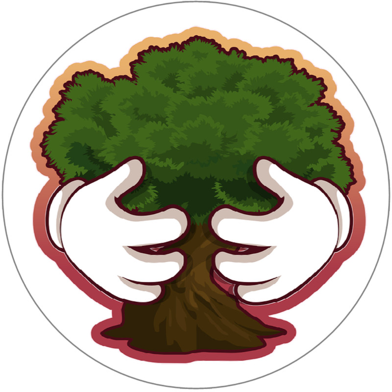 Tree Hug TreeHugger – 3 Pack Circle Stickers 3″ x 3″ – Hippie Environmentalist