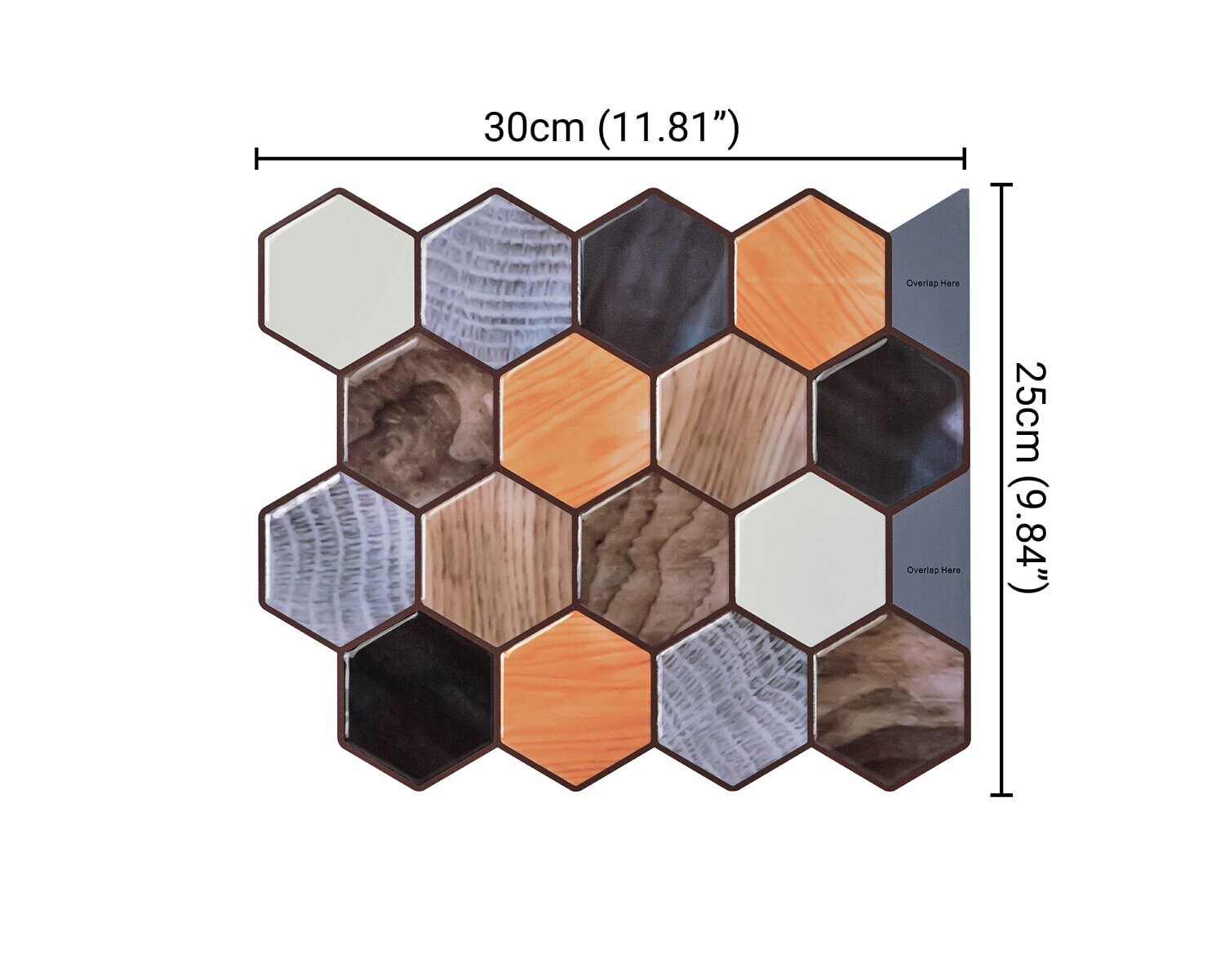 MOSAICOWALL Peel & Stick Backsplash self Adhesive ,3D Wall PU Gel Vinyl Tiles