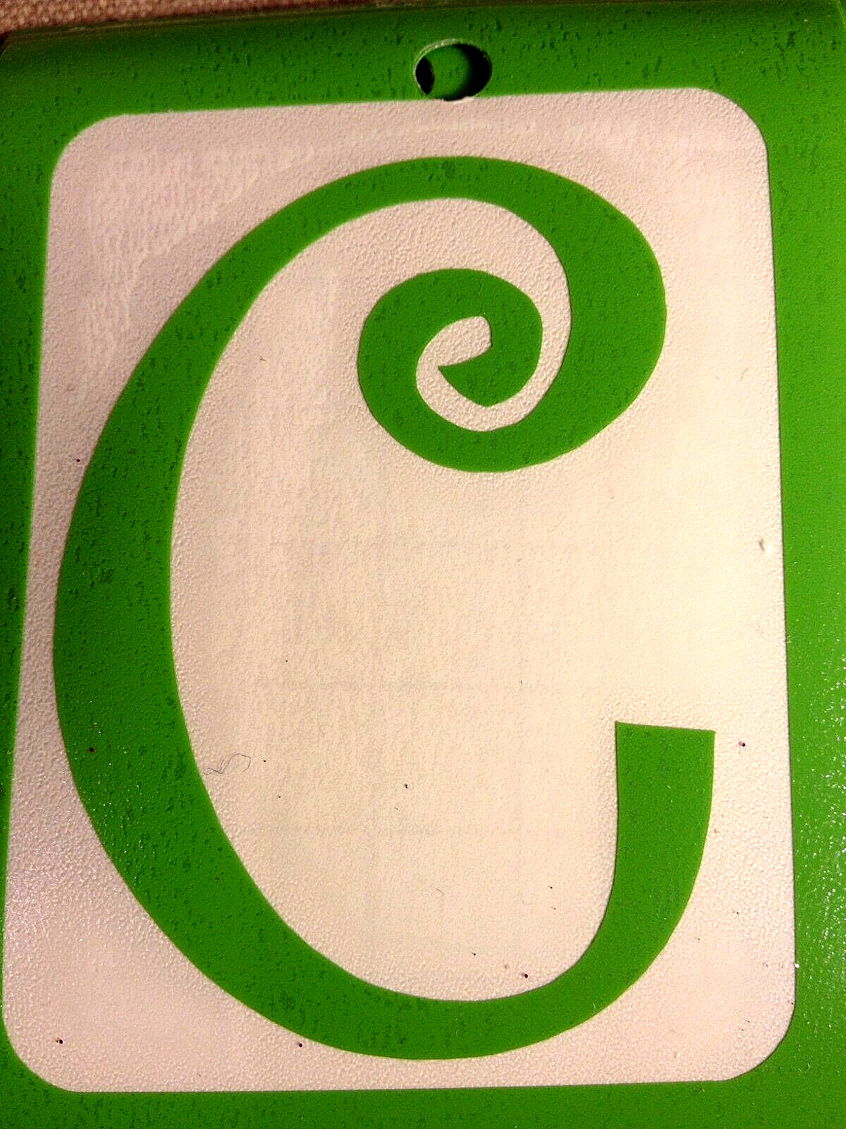 CURLZ Monogram Letter 2-1/2″ Tall GREEN Decal Sticker – C