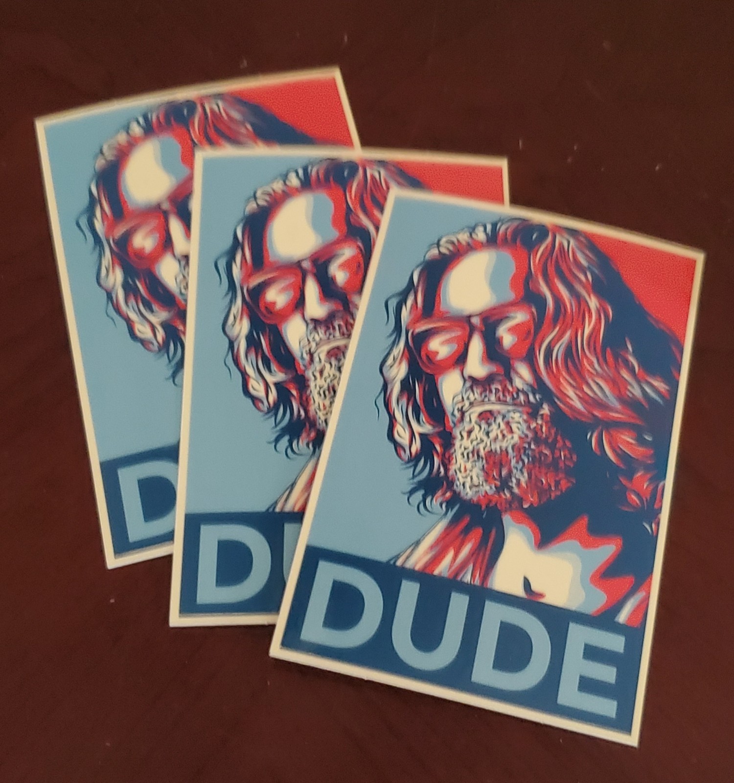 THE DUDE STICKERS (3) The Big Lebowski Movie 🎬