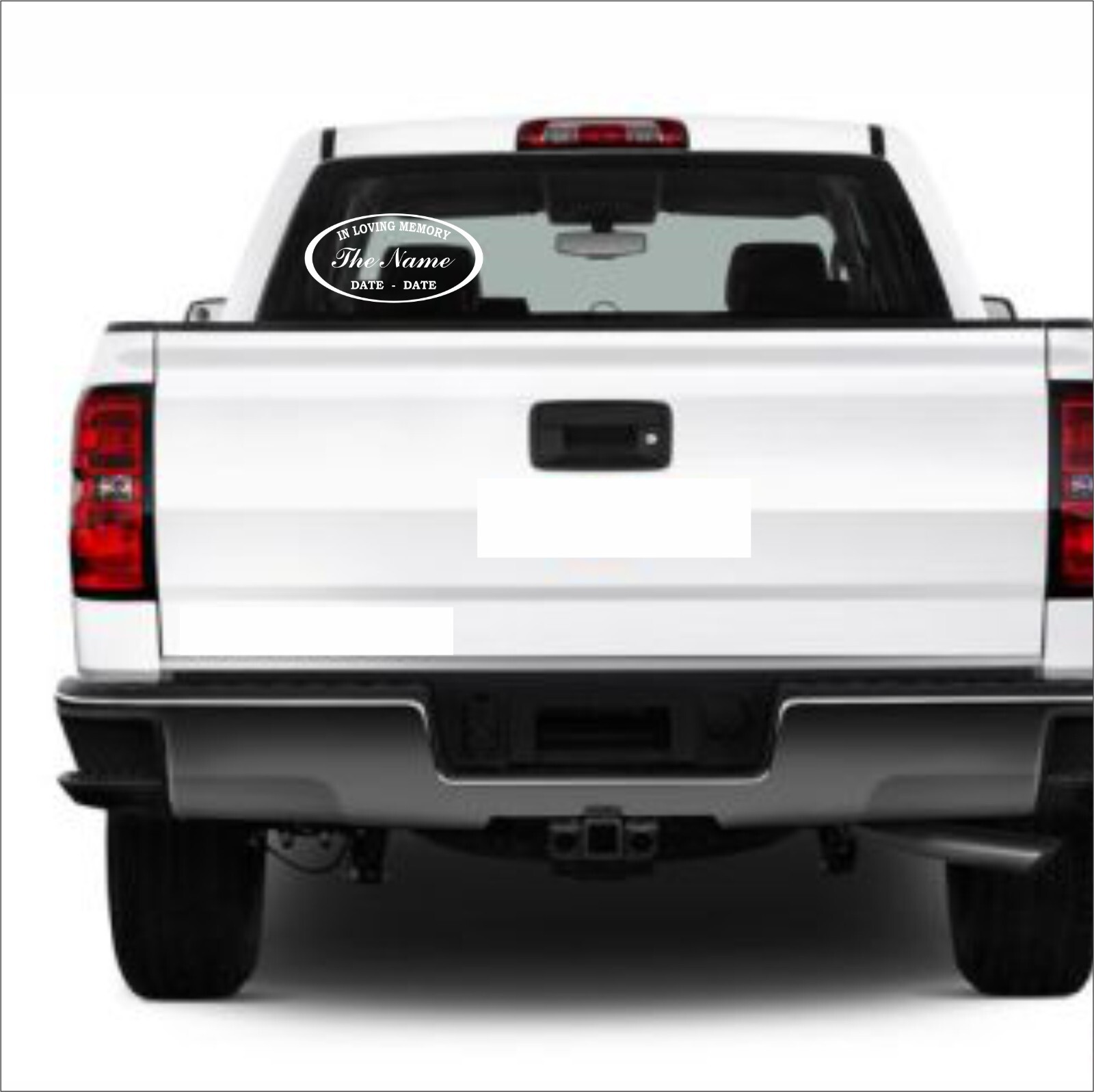In Loving Memory with Oval Decal Transfer Sticker
