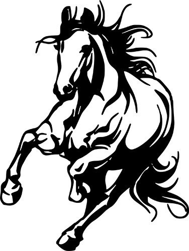 Horse Running Wild Horses Art Wall Car Window Vinyl Sticker Decal 4.5″ x 6″