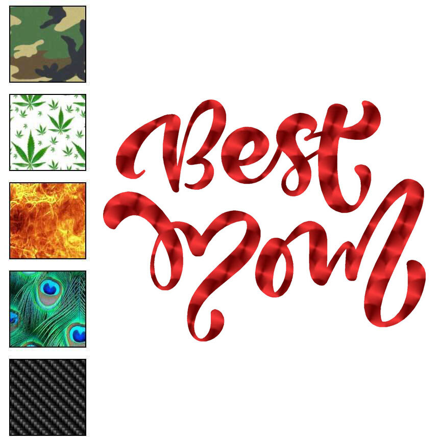 Best Mom, Vinyl Decal Sticker, 40 Patterns & 3 Sizes, #6316