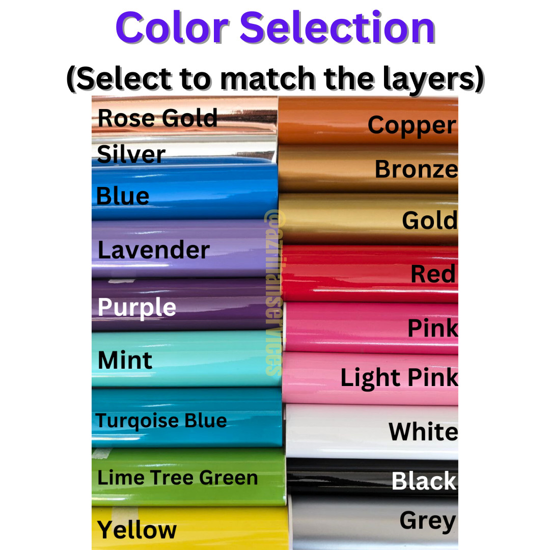 Custom ANY Name Text Vinyl Sticker Double Layer Decal Personalized Oracal 651