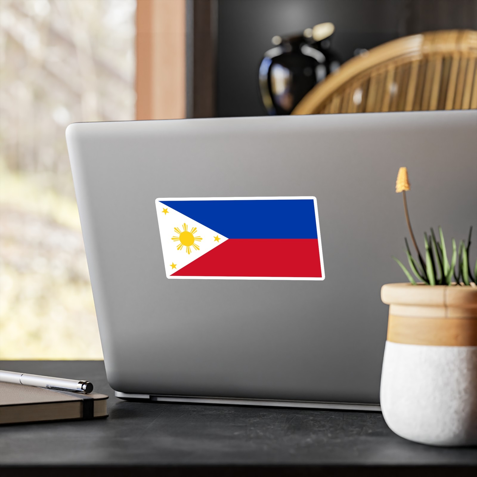 Pegatina Bandera Filipinas, Vinilo de Alta Calidad, Sticker Filipinas, Asia
