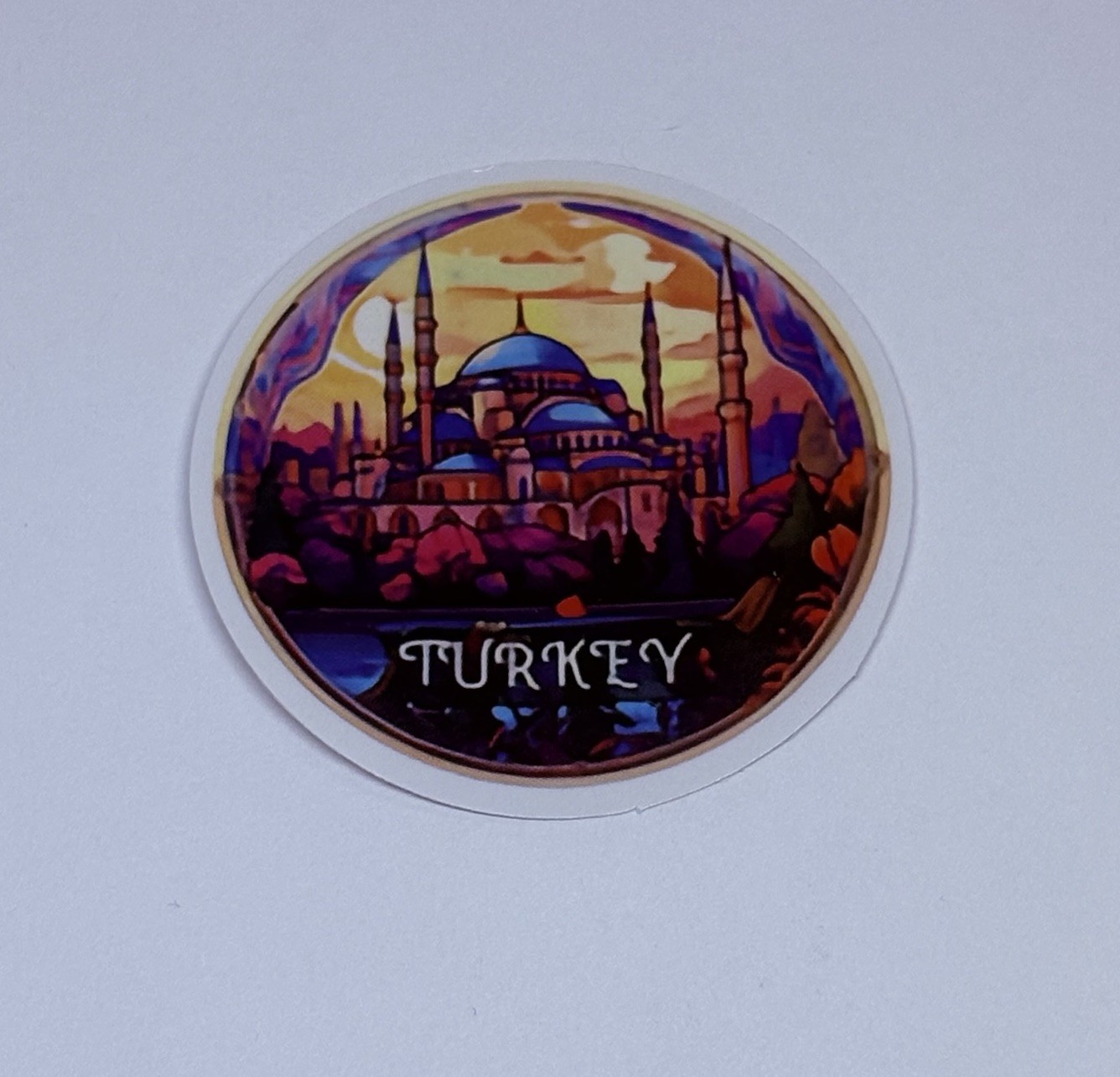 Turkey Mosque Sticker Sunset View Travel Art Decal Vinyl Country Souvenir Tc6