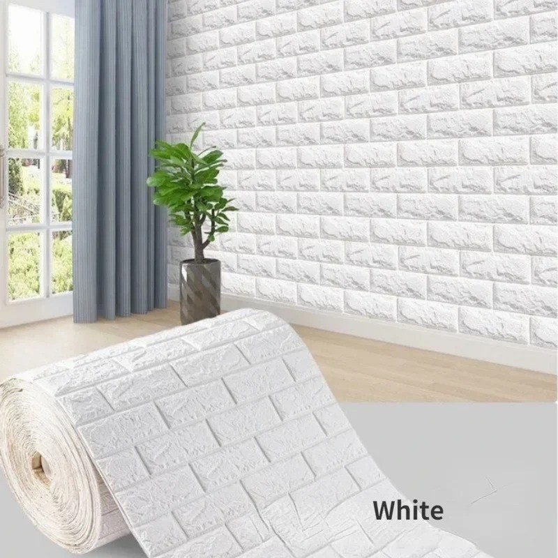 Brick Wall Sticker Self-Adhesive Wallpaper 3D Tile Foam Panel Waterproof Sticker