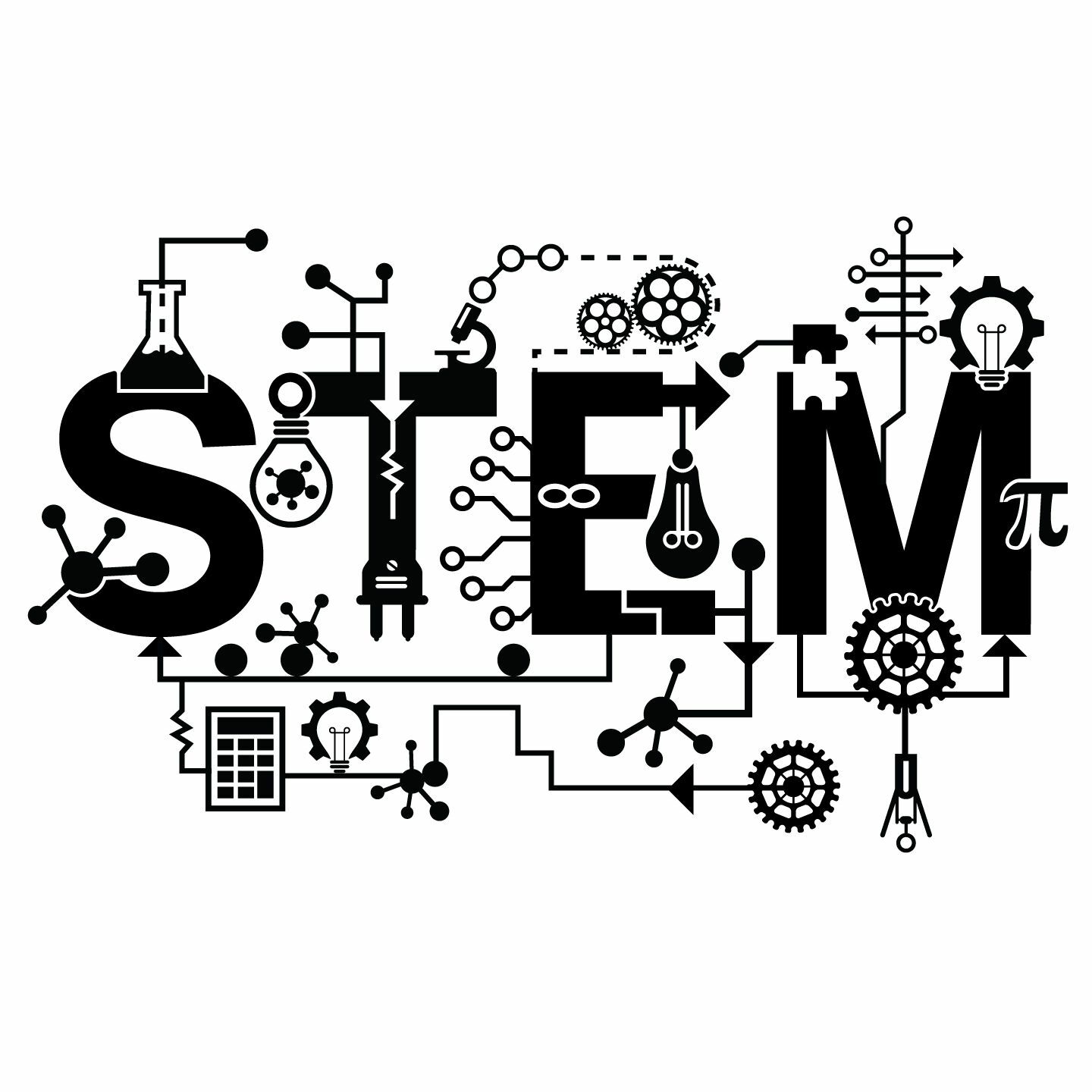 Kids Bedroom Art STEM Laboratory Wall Decal Sticker Vinyl Home Decoration Design