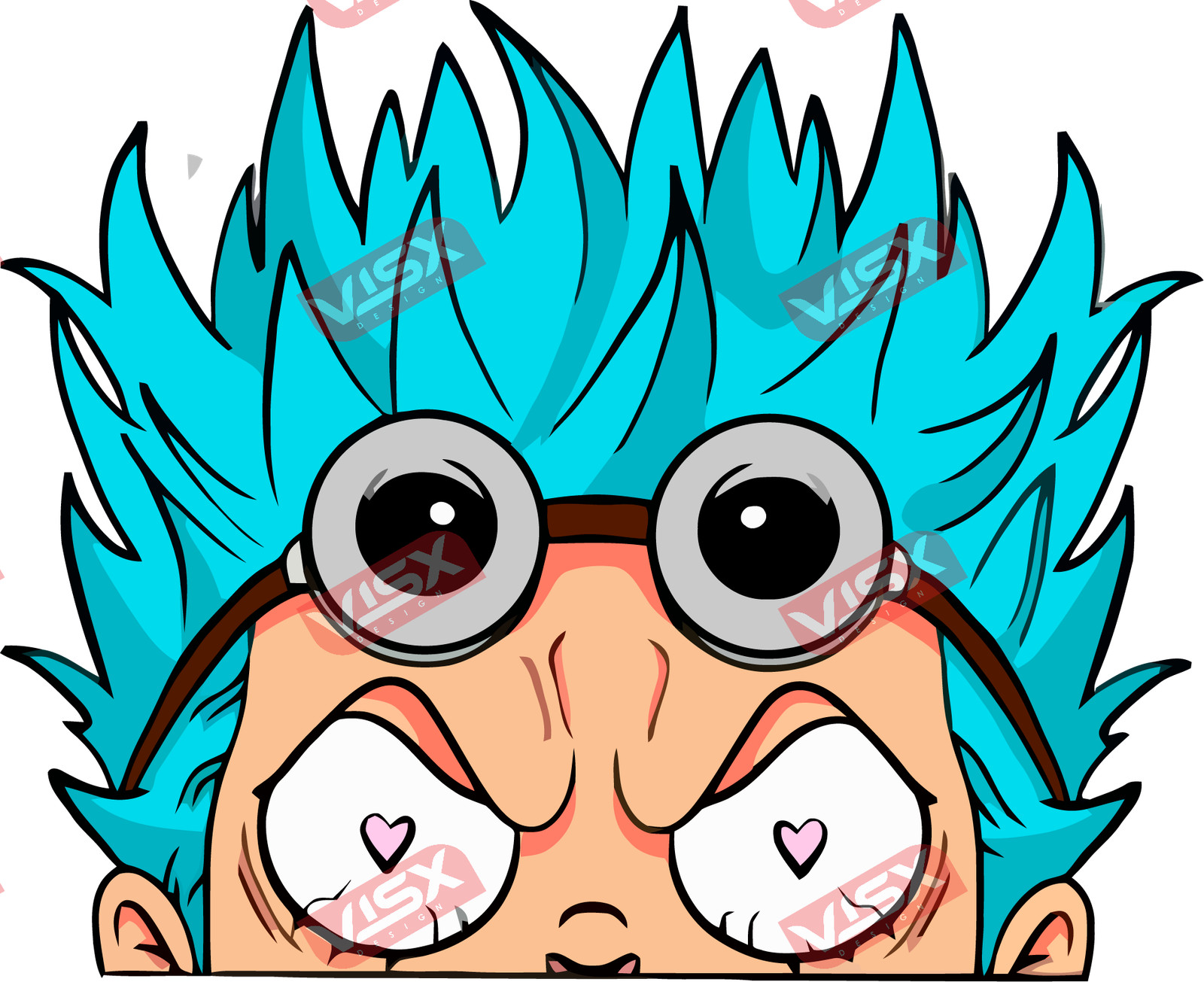 Franky One piece anime peekers bumper stickers car vinyl window decal
