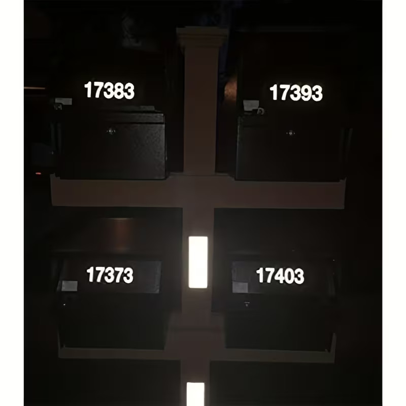1/3x Reflective Mailbox Numbers for Outside, 2/3/4 Inch Self Adhesive Waterproof