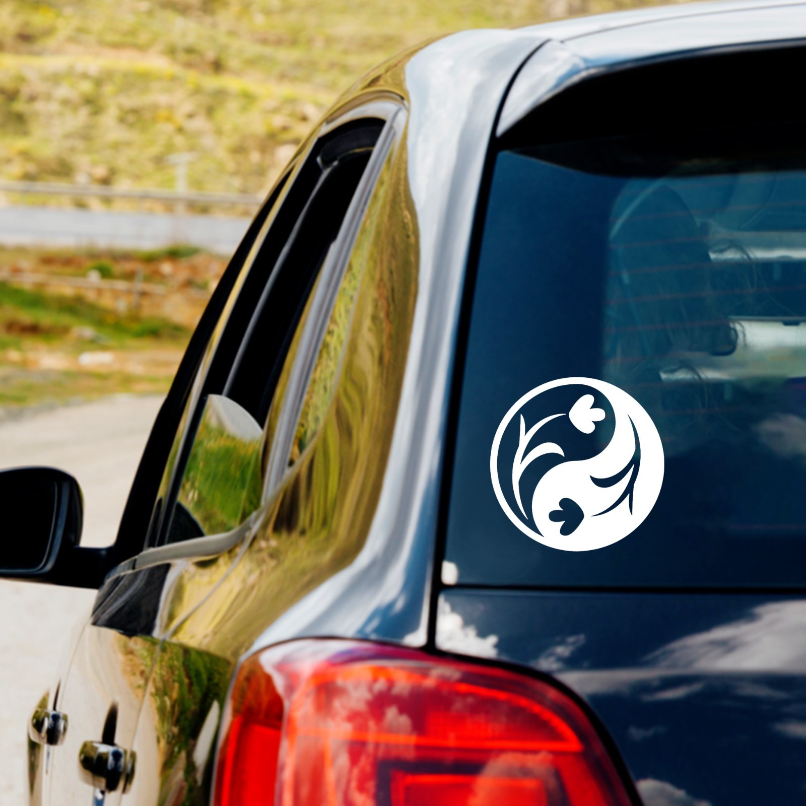 Yin Yang Flowers Vinyl Decal Sticker Car Truck Window Laptop Chinese Symbol