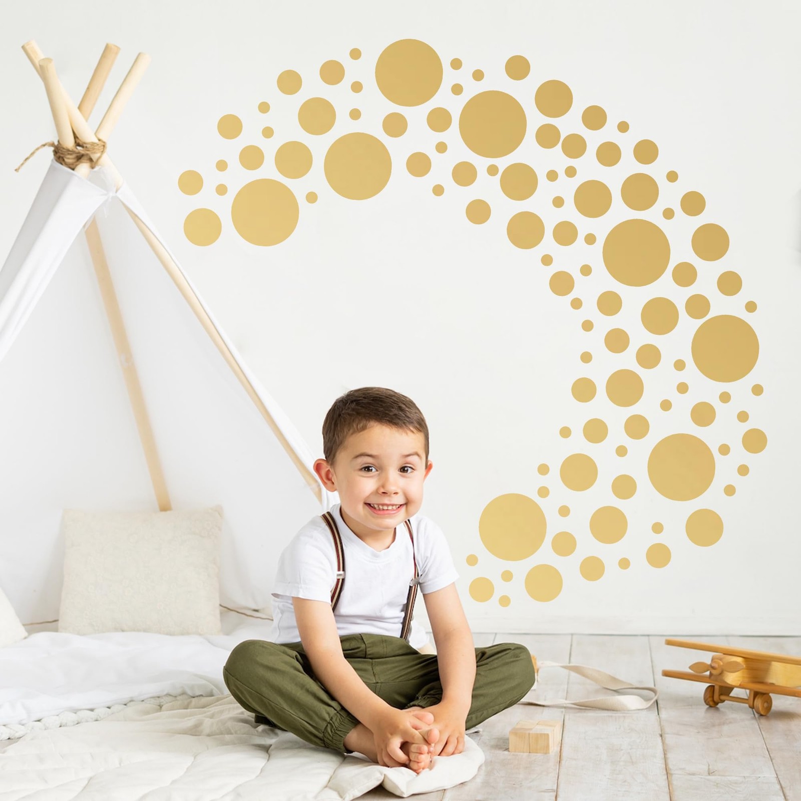 Polka Dot Wall Decals Colorful Boho Wall Decal Peel and Stick Kids Decals Rem…