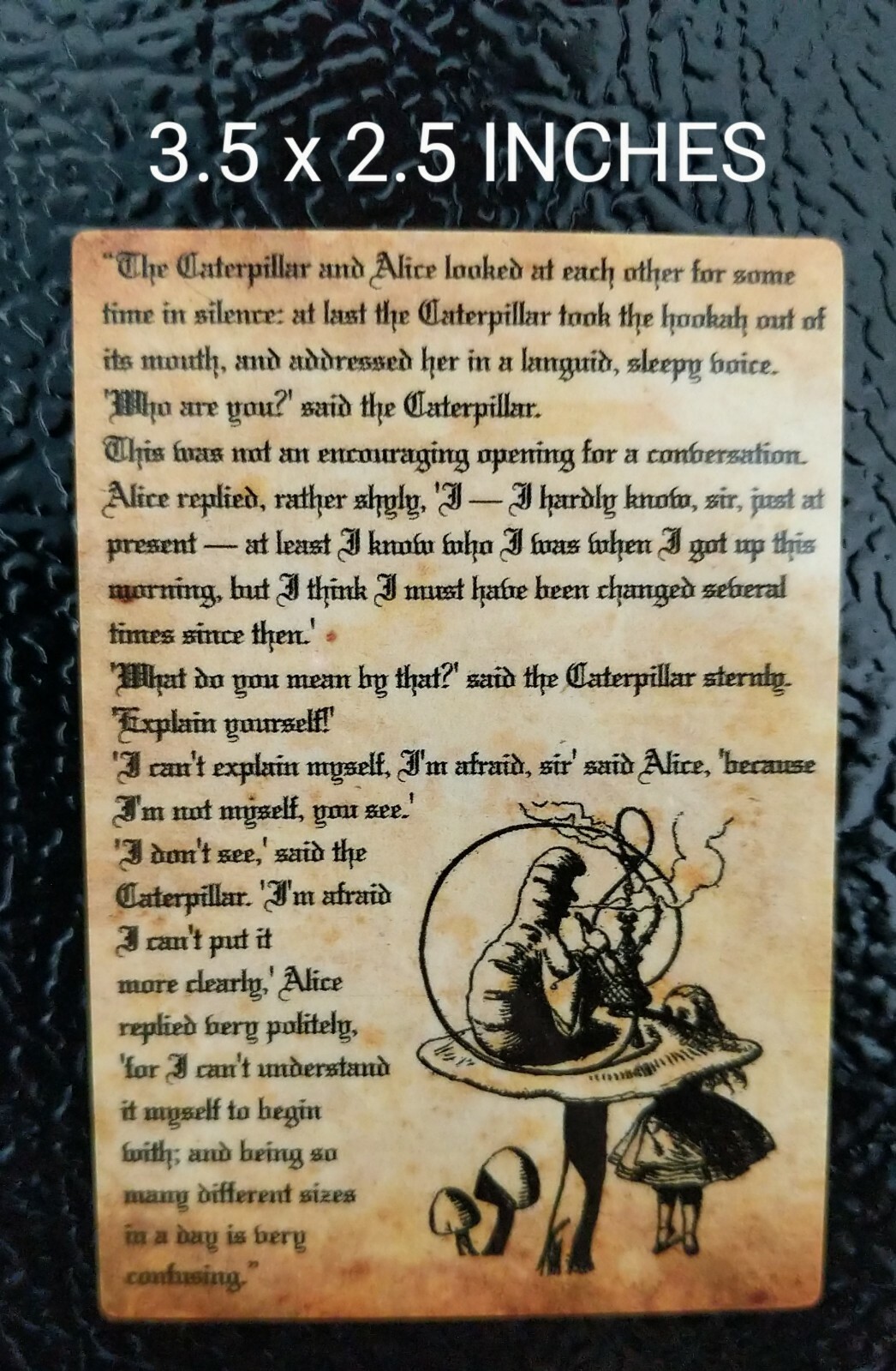 3.5″ Classic Alice Adventures in Wonderland Decal Sticker Caterpillar Quote