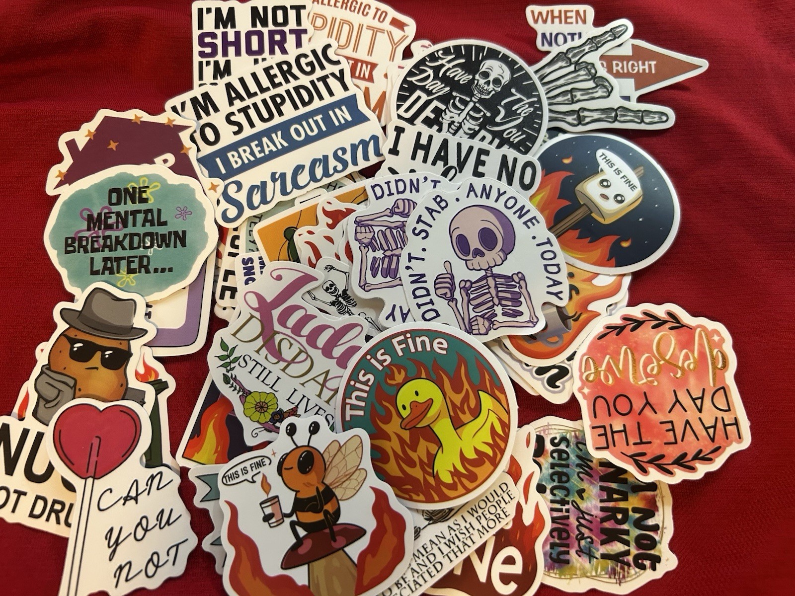 Stickers – Lot Of Stickers (50) Bonus Ones – Miscellaneous Humor – ALL NEW