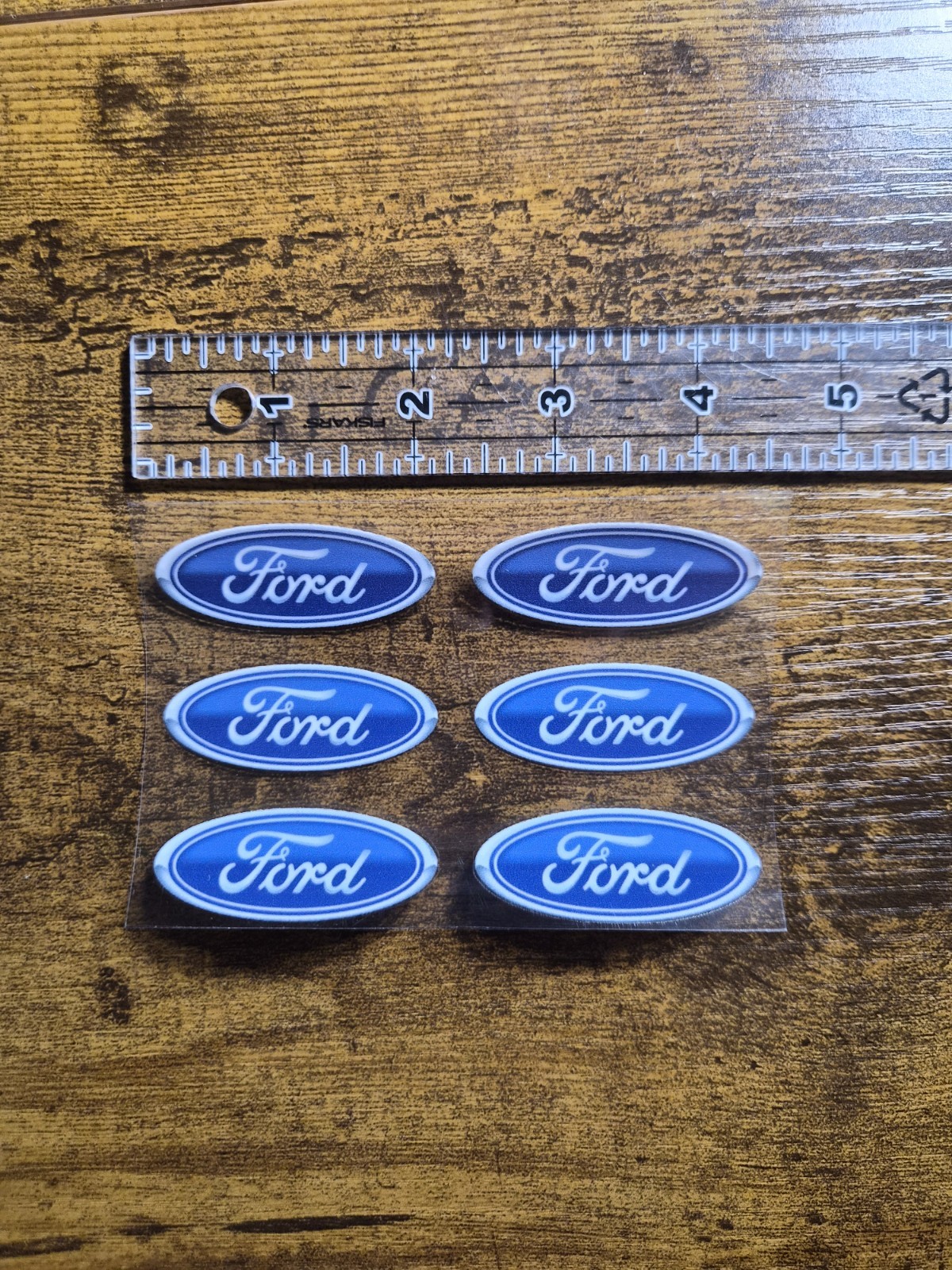 6 pc. FORD LOGO 2″ UV High Quality UVDTF Decal Sticker waterproof USA NOT VINYL