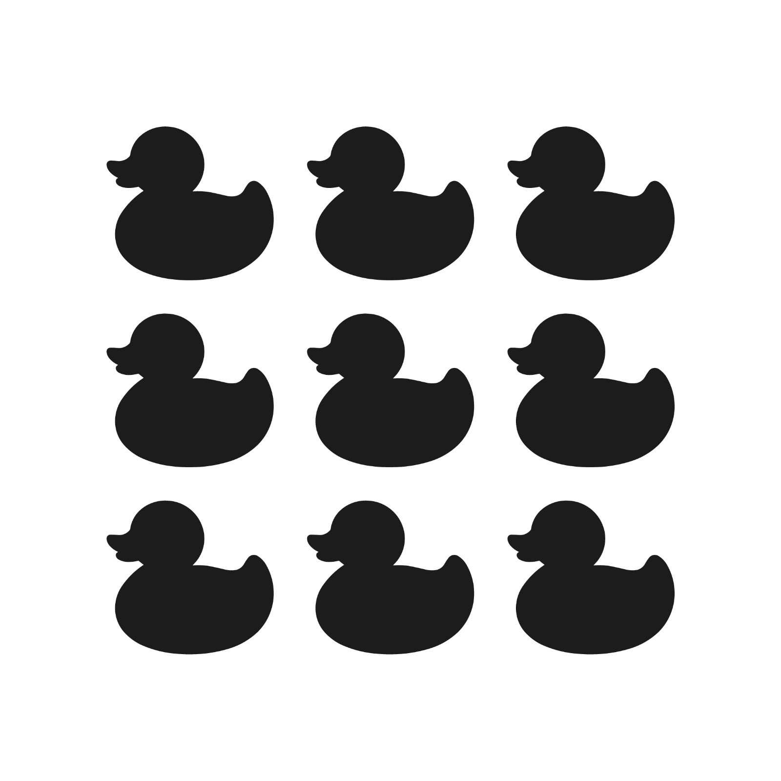 Set of 9 Rubber ducky Vinyl Sticker duckie duck Decal