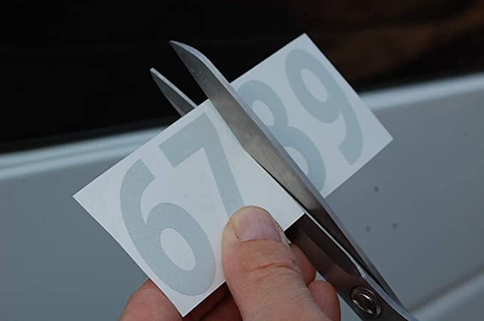 0-9 Reflective Numbers Orange Sticker Vinyl Decals CHOOSE 1″-12″ Set Of 40 (RV1)