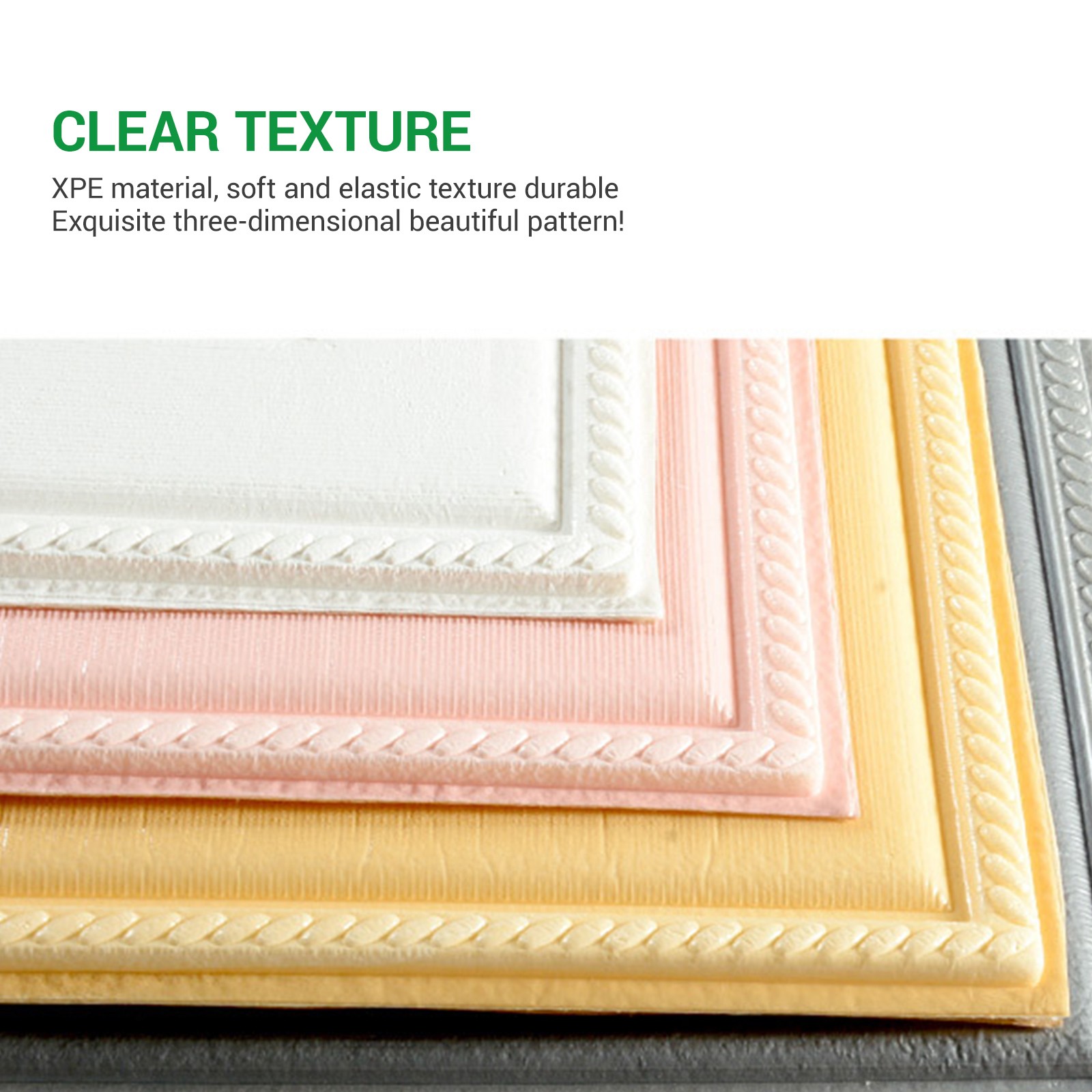 12PCS 3D Tile Wall Sticker Self Adhesive Waterproof Foam Panel Wallpapers DIY