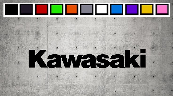 Kawasaki Word LOGO Vinyl Decal Sticker Emblem Car Truck Window 4″ 6″ 8″