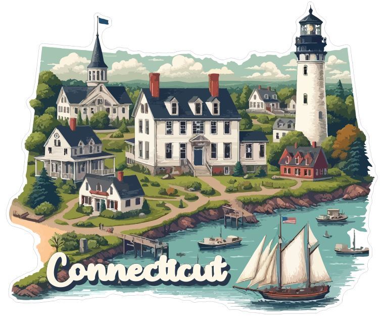 Connecticut Sticker Stickers A230