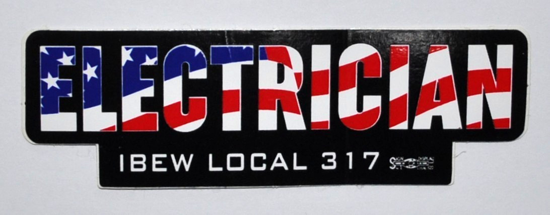 IBEW Local 317 Electrician 3.5″ Die Cut Vinyl Sticker/Decal