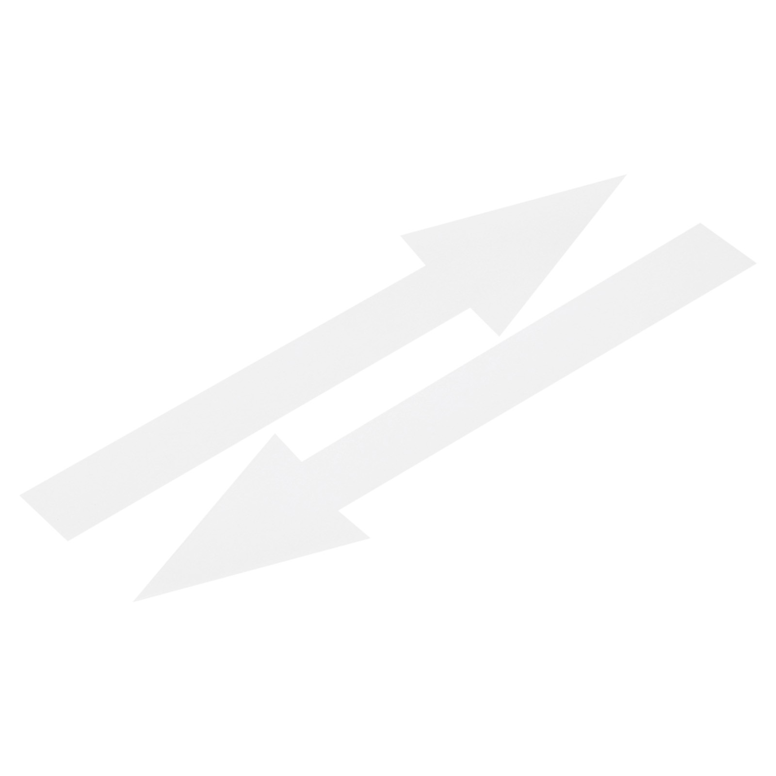 30Pcs Arrow Sticker,20×2.5cm PVC Removable Self Adhesive Waterproof Signs,White