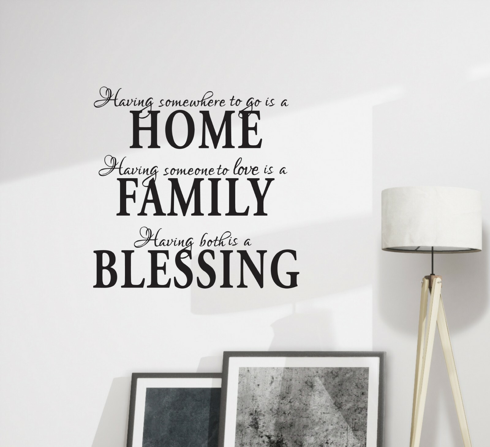 Wall Decal Home Family Blessing interior Vinyl Decor Black gz504