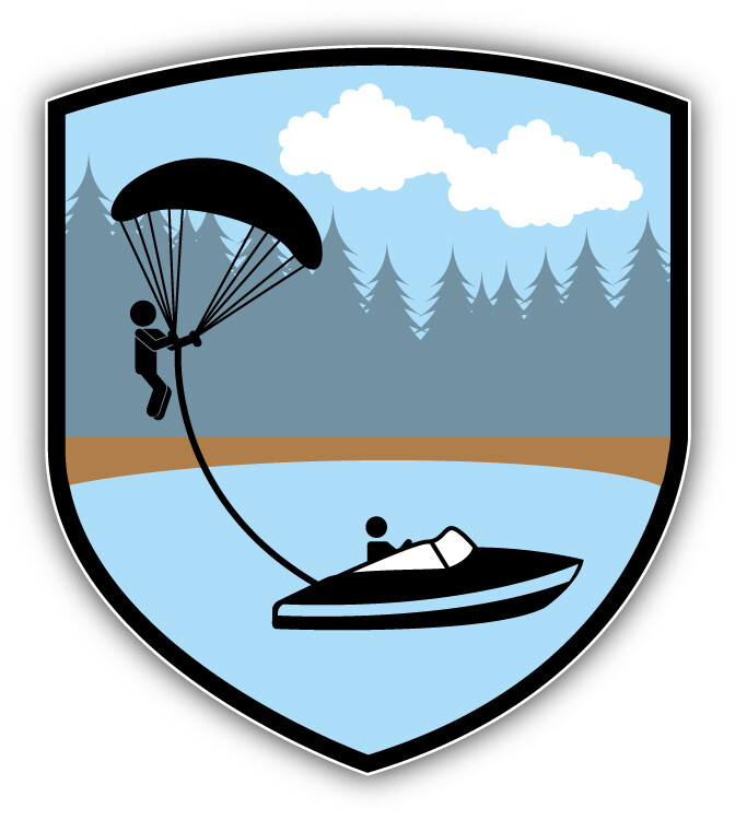 Parachute Fly Car Bumper Sticker Decal