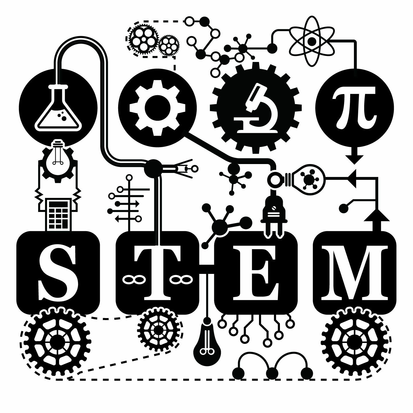 Home Kids Bedroom Living Room Decor STEM Laboratory Vinyl Wall Art Decal Sticker