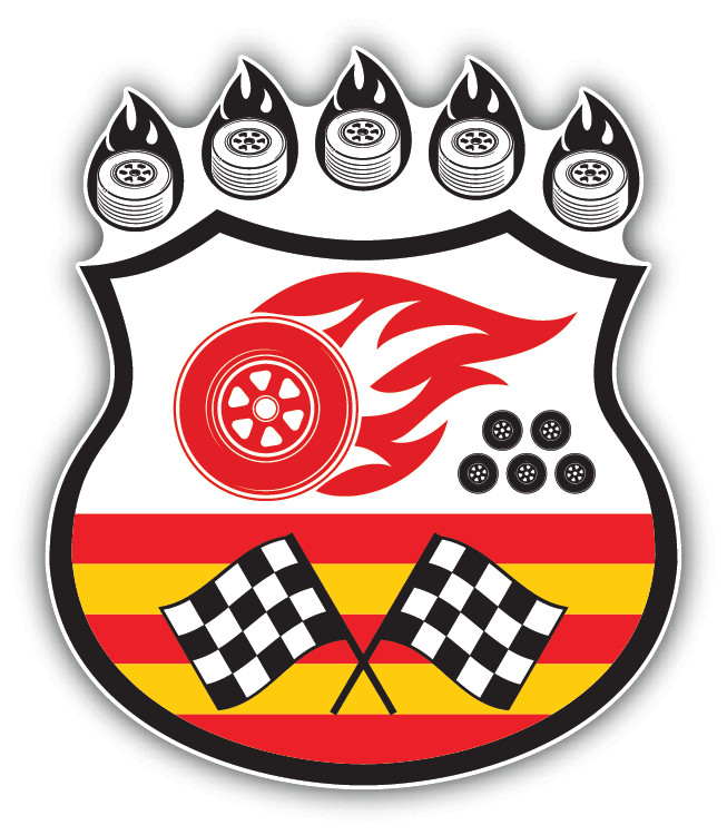 Racing Stripe Fire Helmets Car Bumper Sticker Decal
