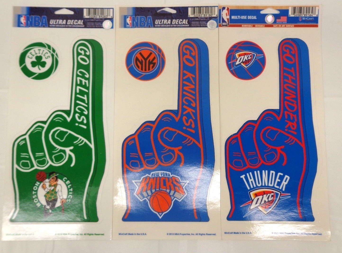 Licensed NBA Multi Use Decals Removable Reusable Sticker 4.25″ x 9.5″
