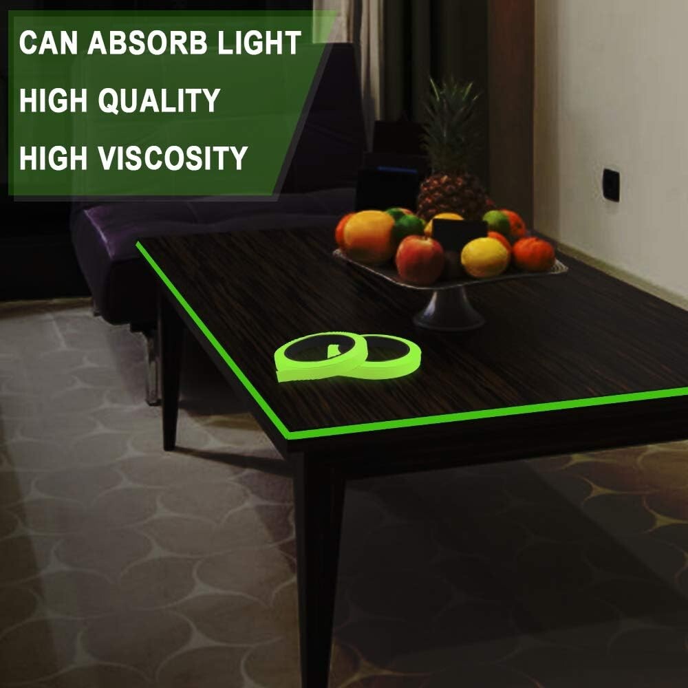 Heavy-Duty Safety Luminous Tape – Green Light – Waterproof – 2PCS, 10m x 10mm
