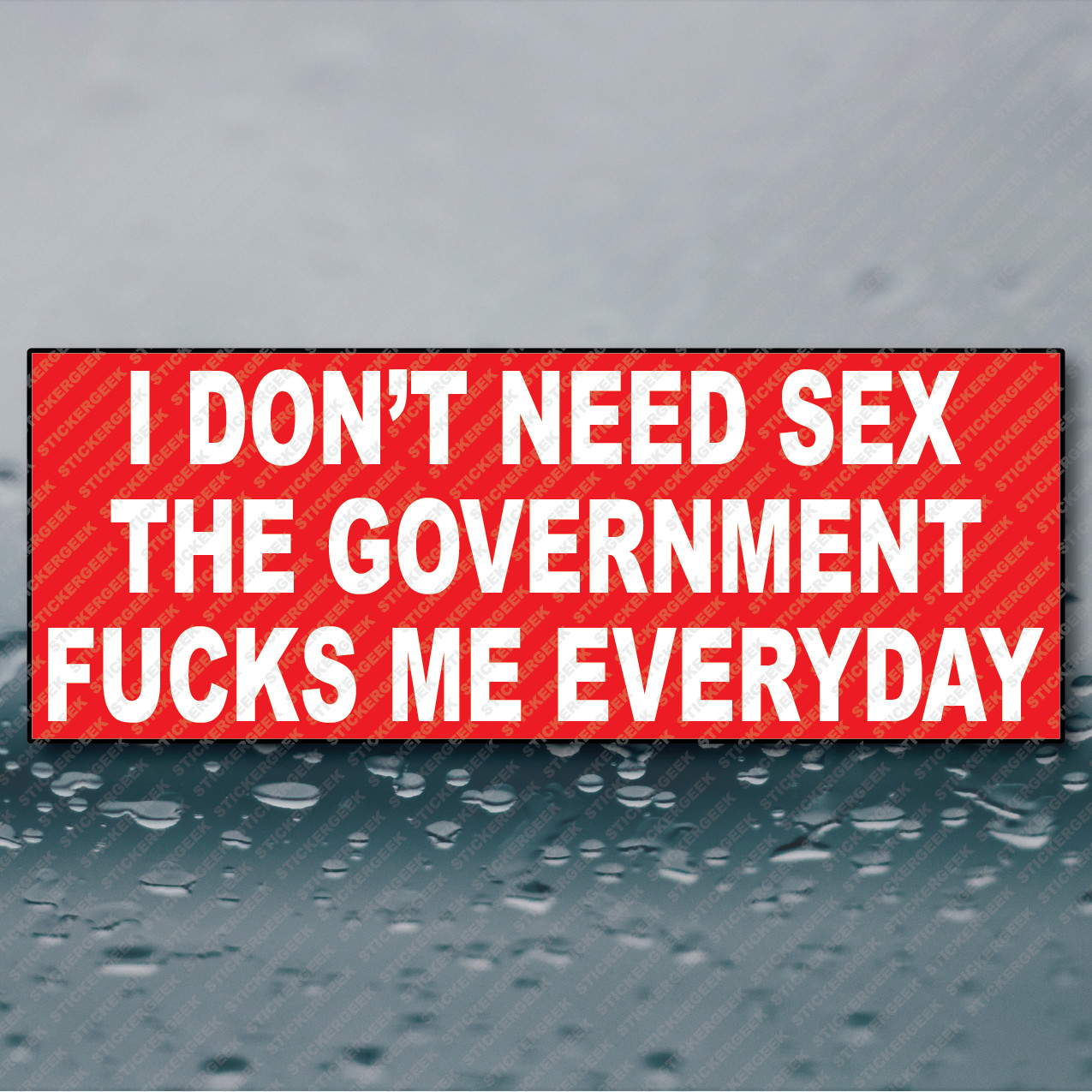 I Don’t Need Sex Bumper Sticker Funny Prank Joke Gag 8×3 Waterproof