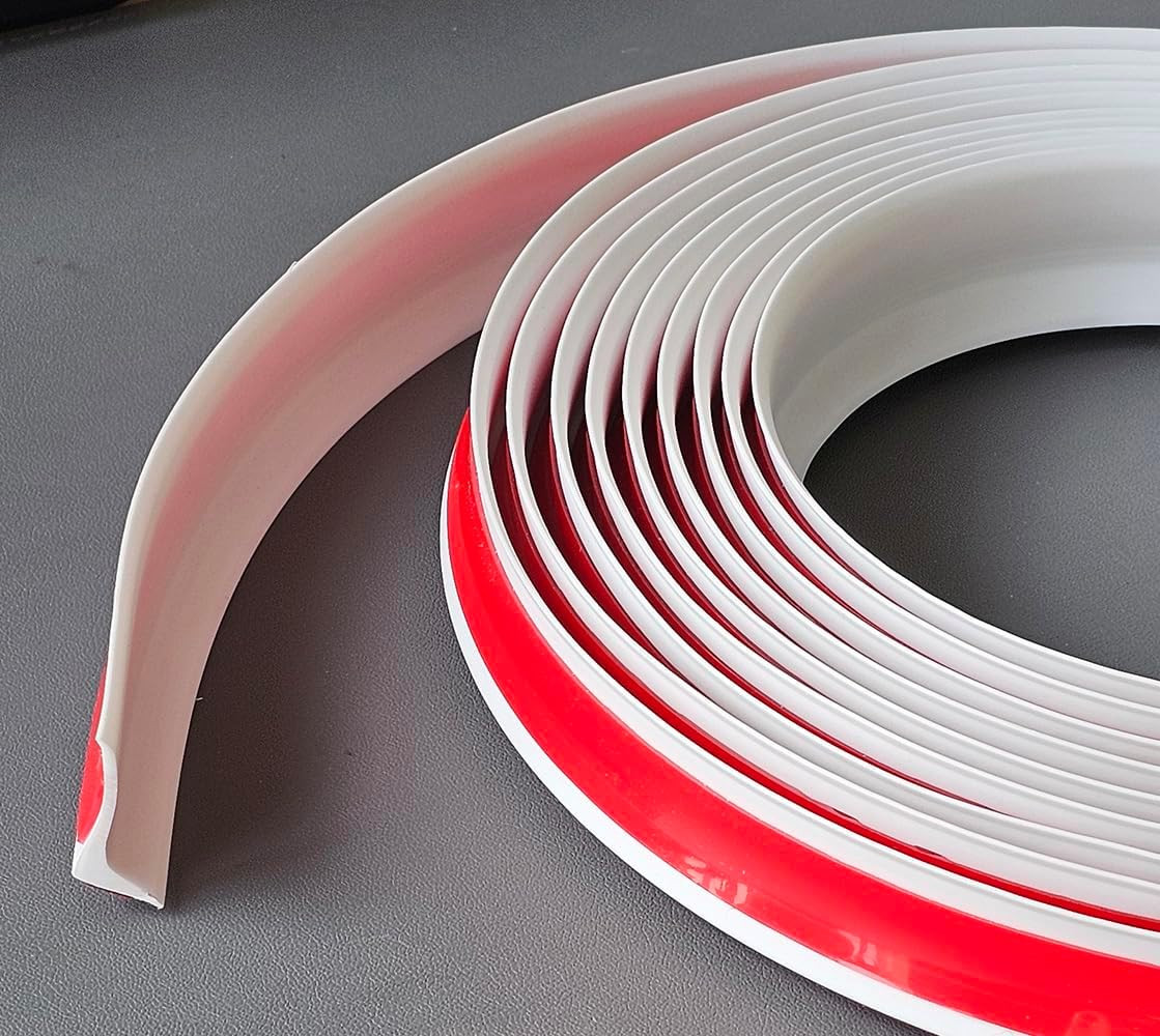 Wall & Floor Molding Trim, Peel and Stick, Flexible, Self Adhesive, L-Shape, Min