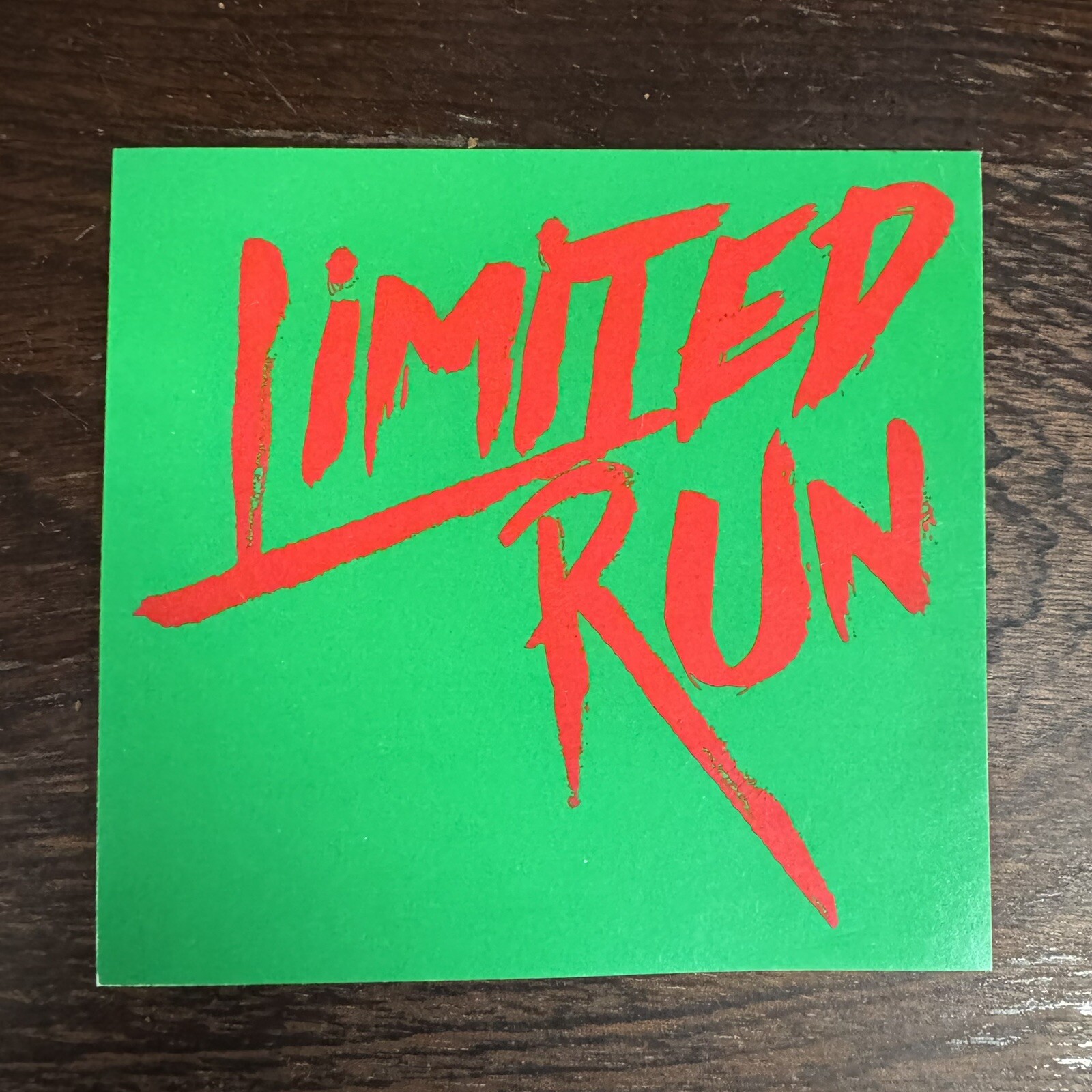 Limited Run Games “LIMITED RUN” Green Red Logo Sticker Video Game Swag NEW