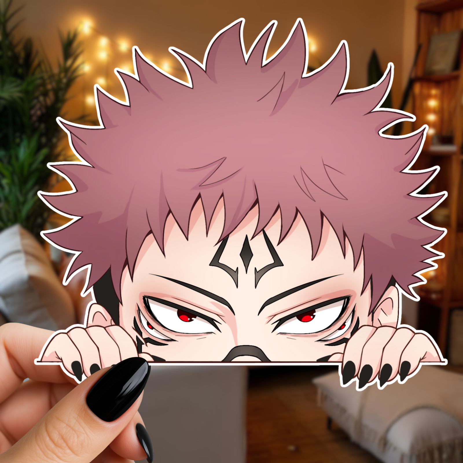 Peeker Sukuna – Anime – Sticker or Magnet – Water-resistant – UV Protection