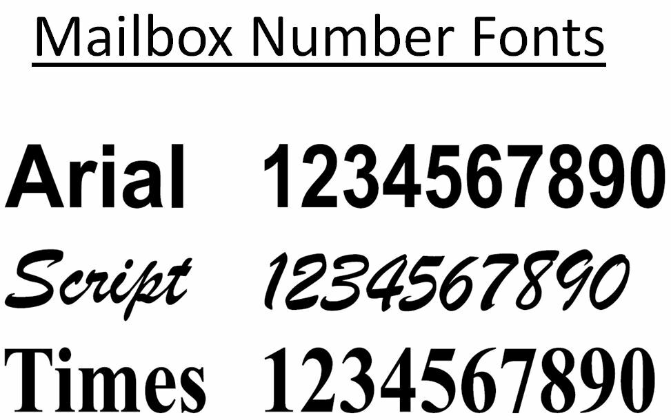 SET OF 2 – Custom Mailbox Numbers Solid Colors Vinyl Decals Stickers House