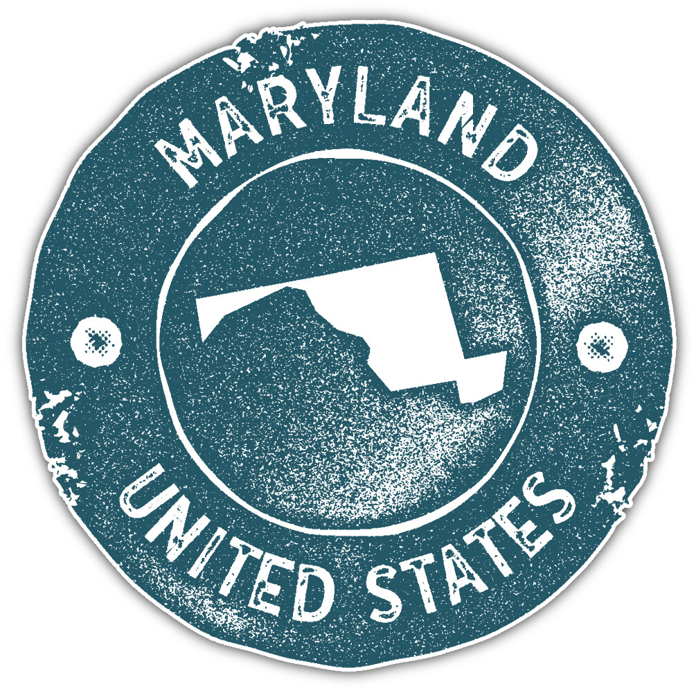 Maryland USA State Retro Emblem Car Bumper Sticker Decal “SIZES”