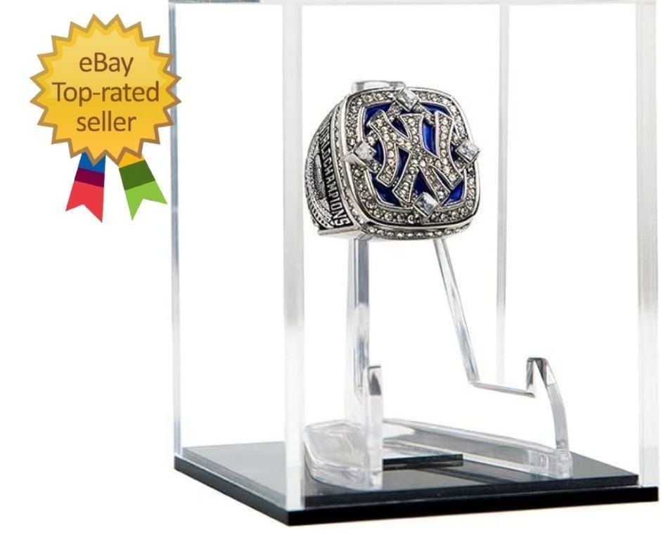 Championship Ring Display Case Baseball Rings Clear Challenge Military Coin Disp