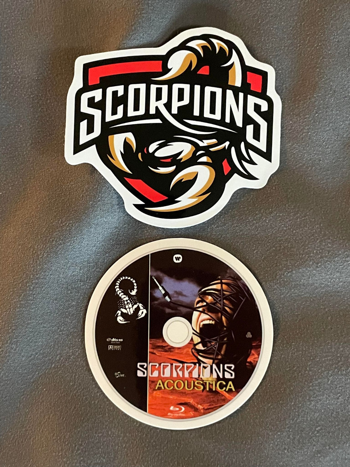 Lot (2) SCORPIONS 2 1/4″ to 2 3/4″ Band Logo STICKERS FAST! FREE SHIP!